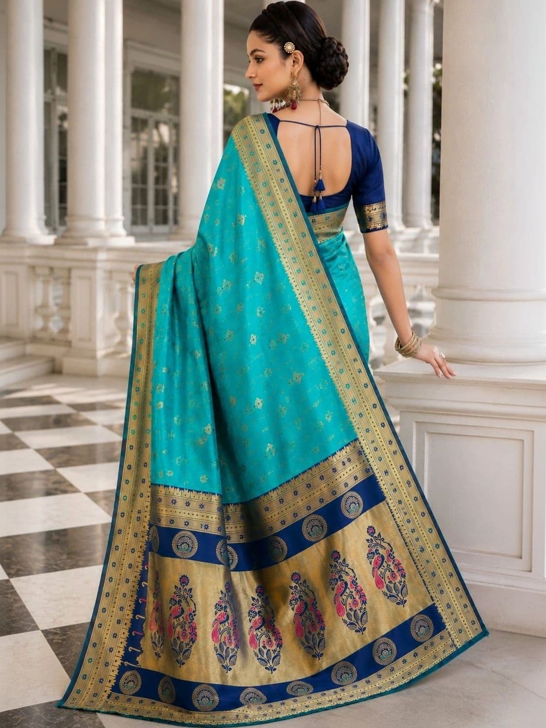 Moda Rapido Woven Design Zari Art Silk Designer Banarasi Saree thumbnail 4