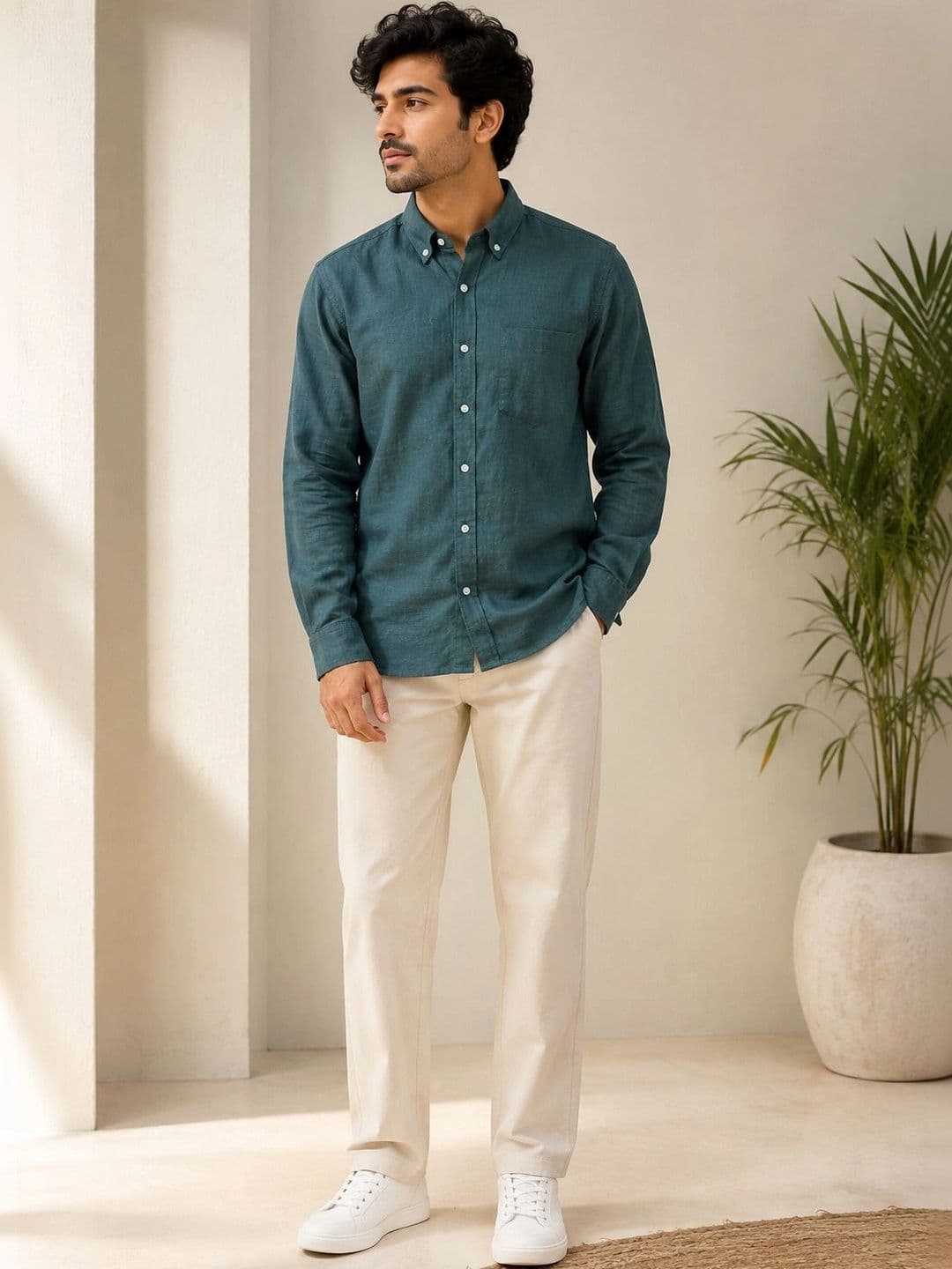 HERE&NOW Men Standard Slim Fit Casual Shirt thumbnail 3