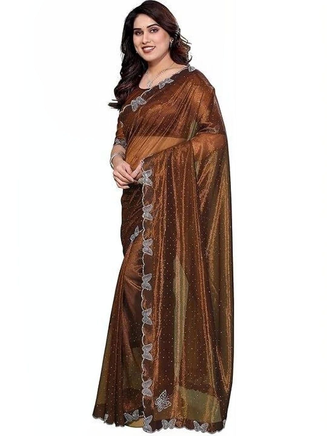 RENBRIZA Embroidered Saree thumbnail 2