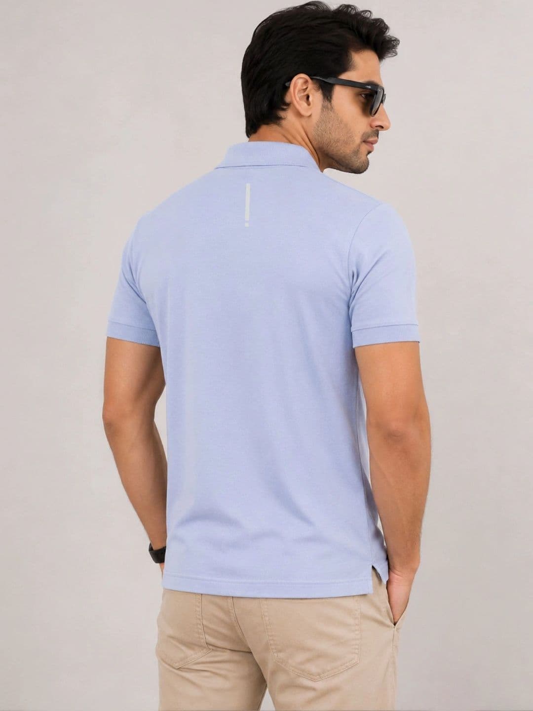 VELS CLOTHING Men Brand Logo Polo Collar Bio Finish T-shirt thumbnail 2