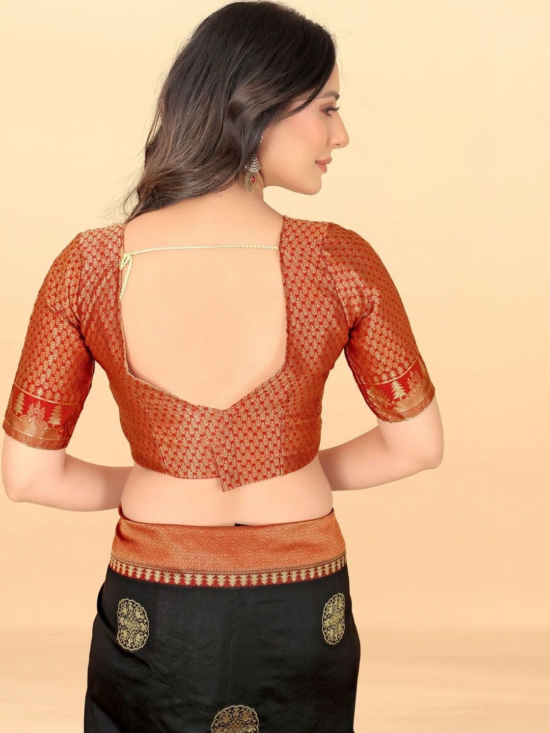 VS MALL Ethnic Motifs Zari Banarasi Saree thumbnail 5