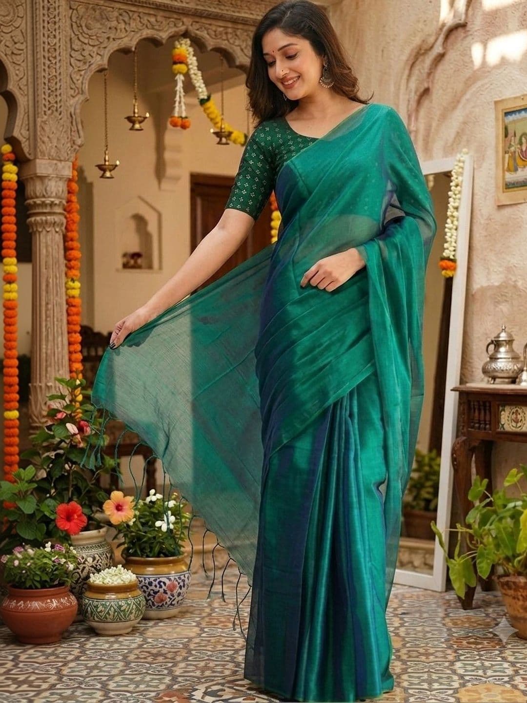 KALINI Tissue Saree thumbnail 4