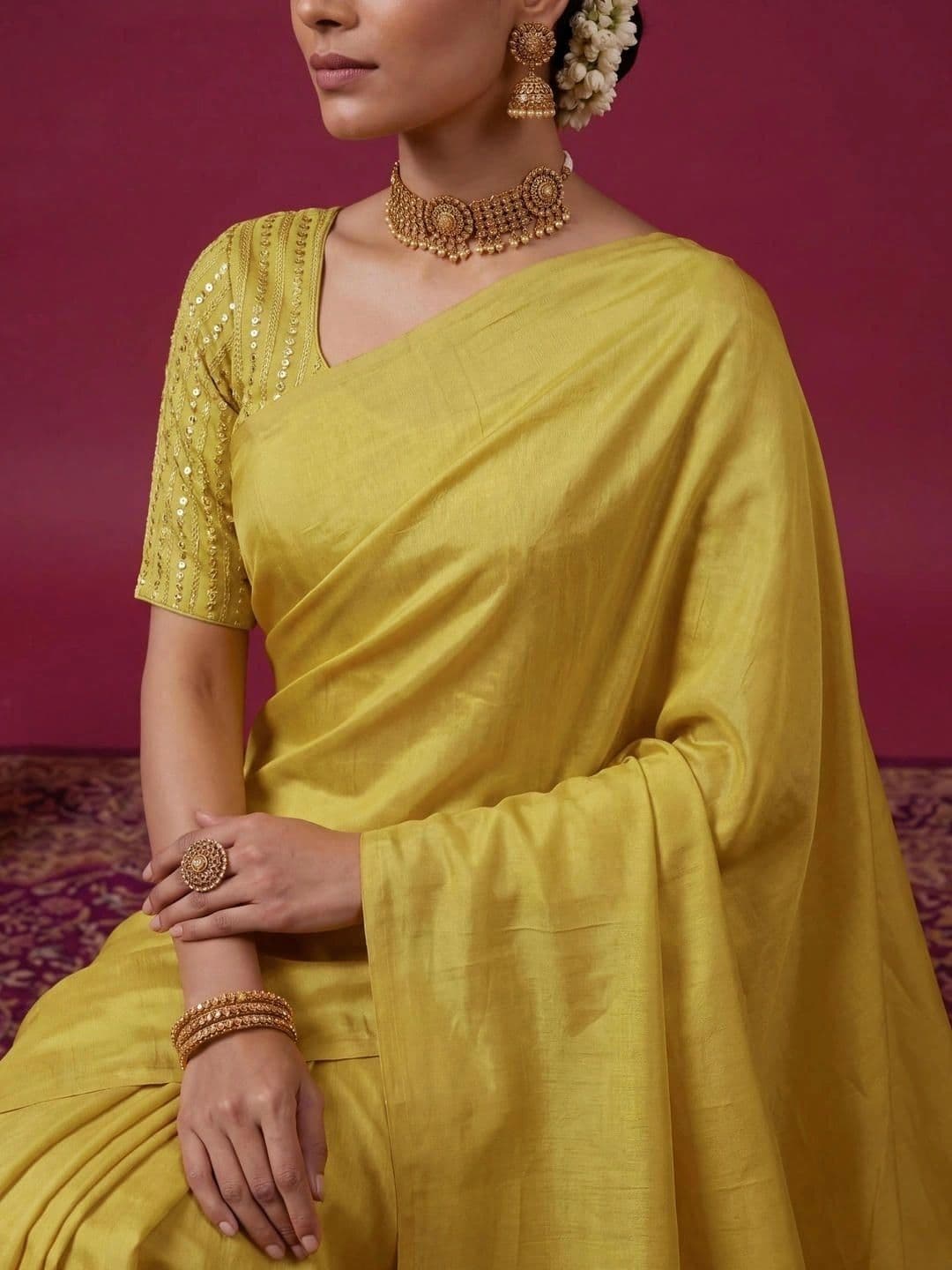 SAMANTHA Poly Georgette Saree thumbnail 5