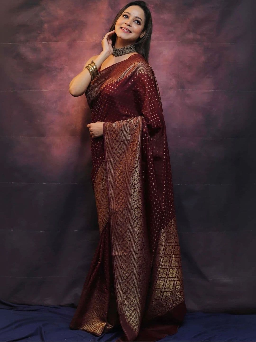 VS MALL Ethnic Motifs Zari Banarasi Saree - view 1