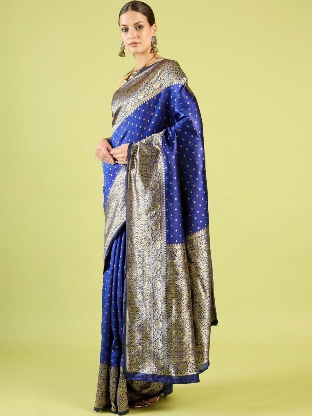 VS MALL Woven Design Zari Banarasi Saree thumbnail 5