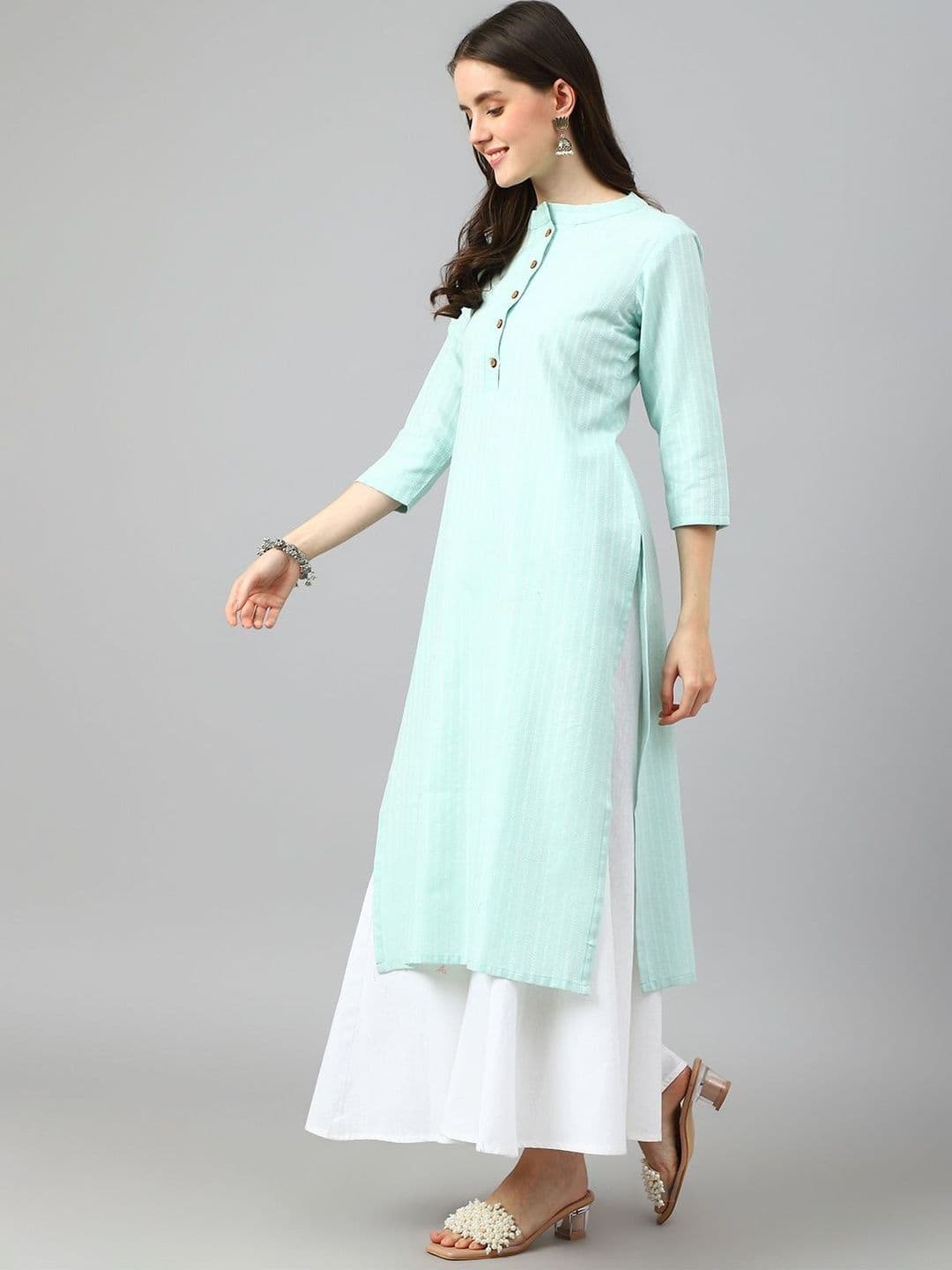 Anouk Women Striped Kurta thumbnail 3