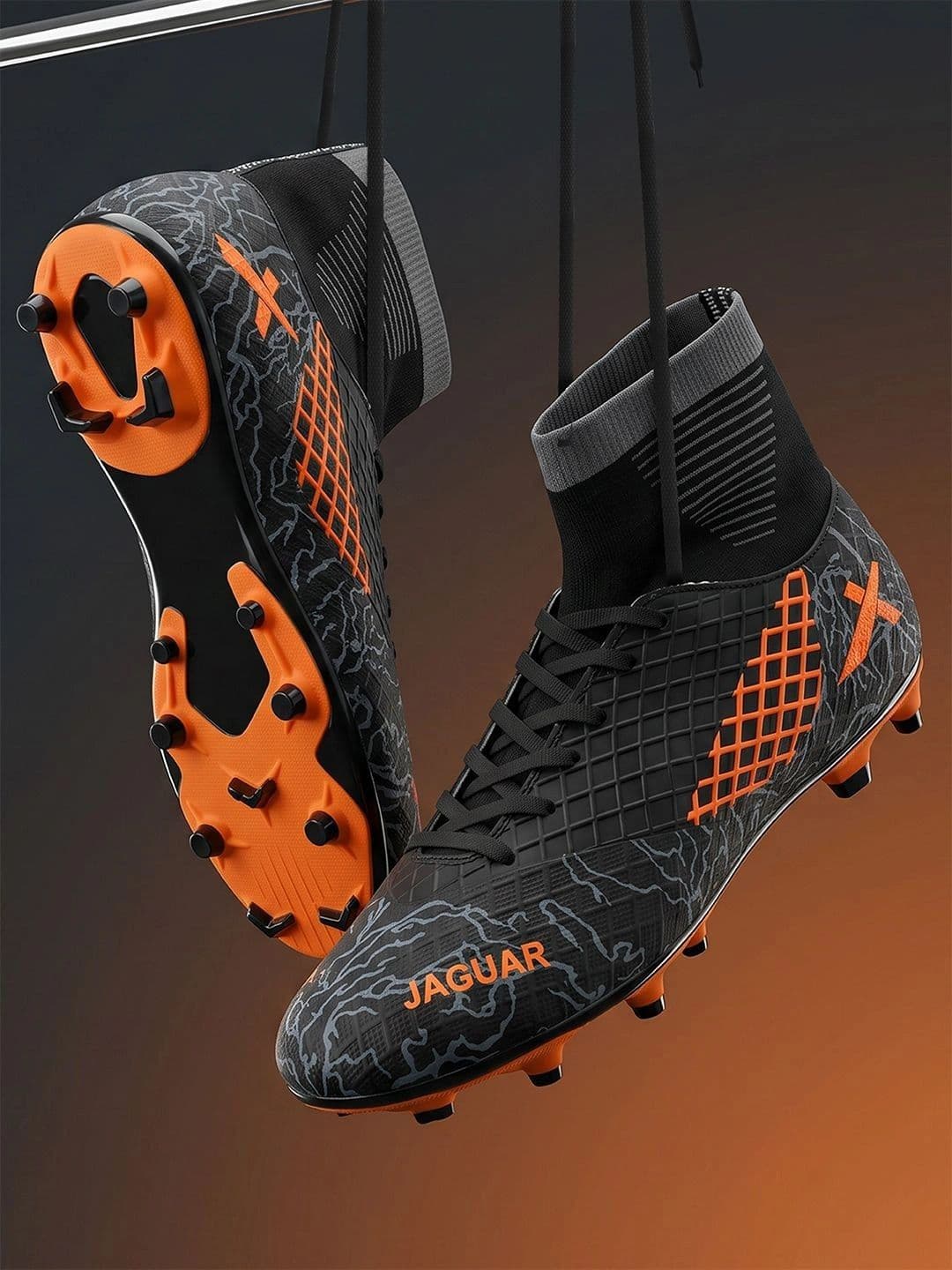 VECTOR X Soccer Studs PU Synthetic & Textile Upper with Rib Ankle TPU Sole Football Shoes thumbnail 4