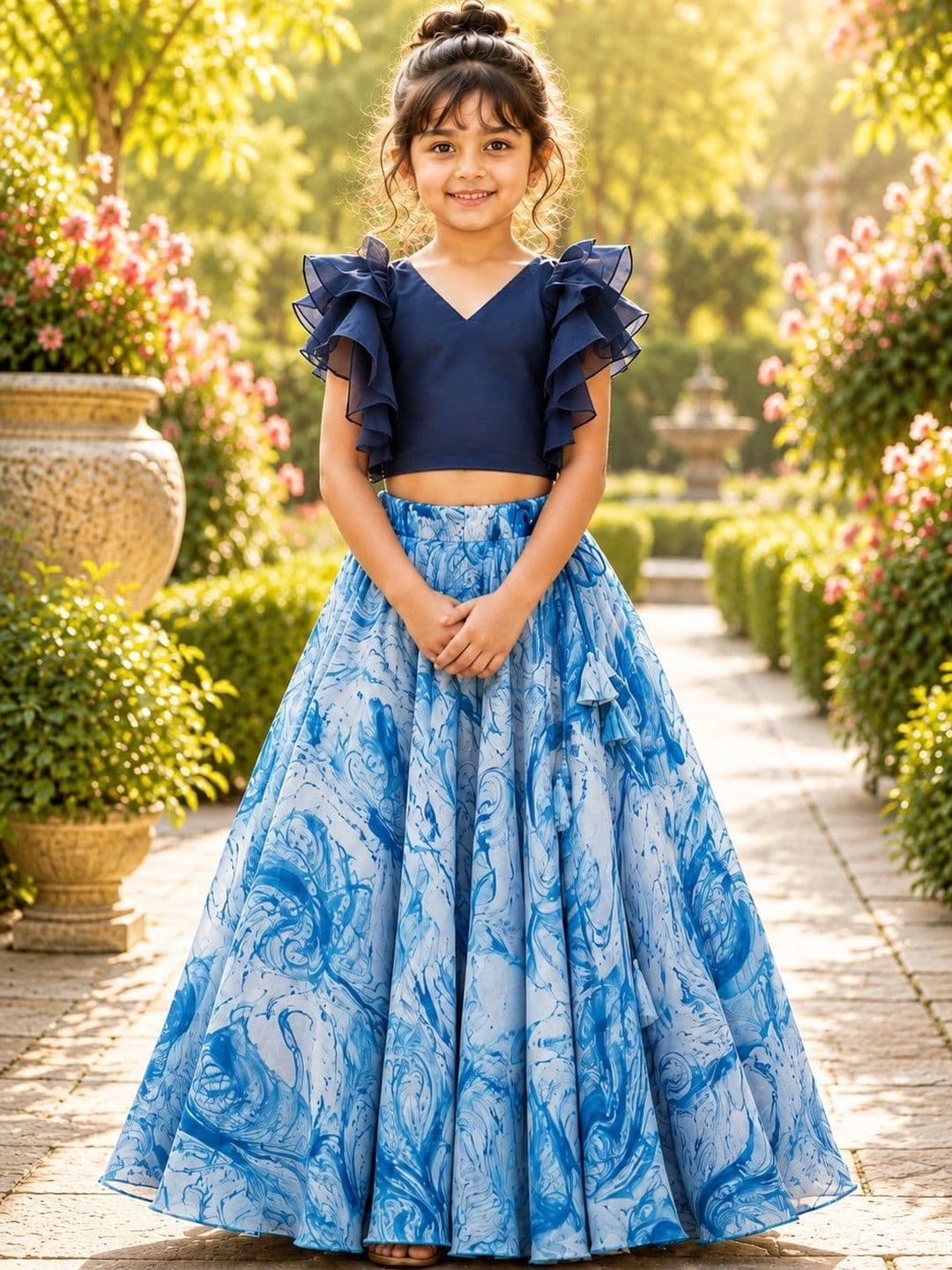 Sangria Girls Ready to Wear Lehenga & - view 1