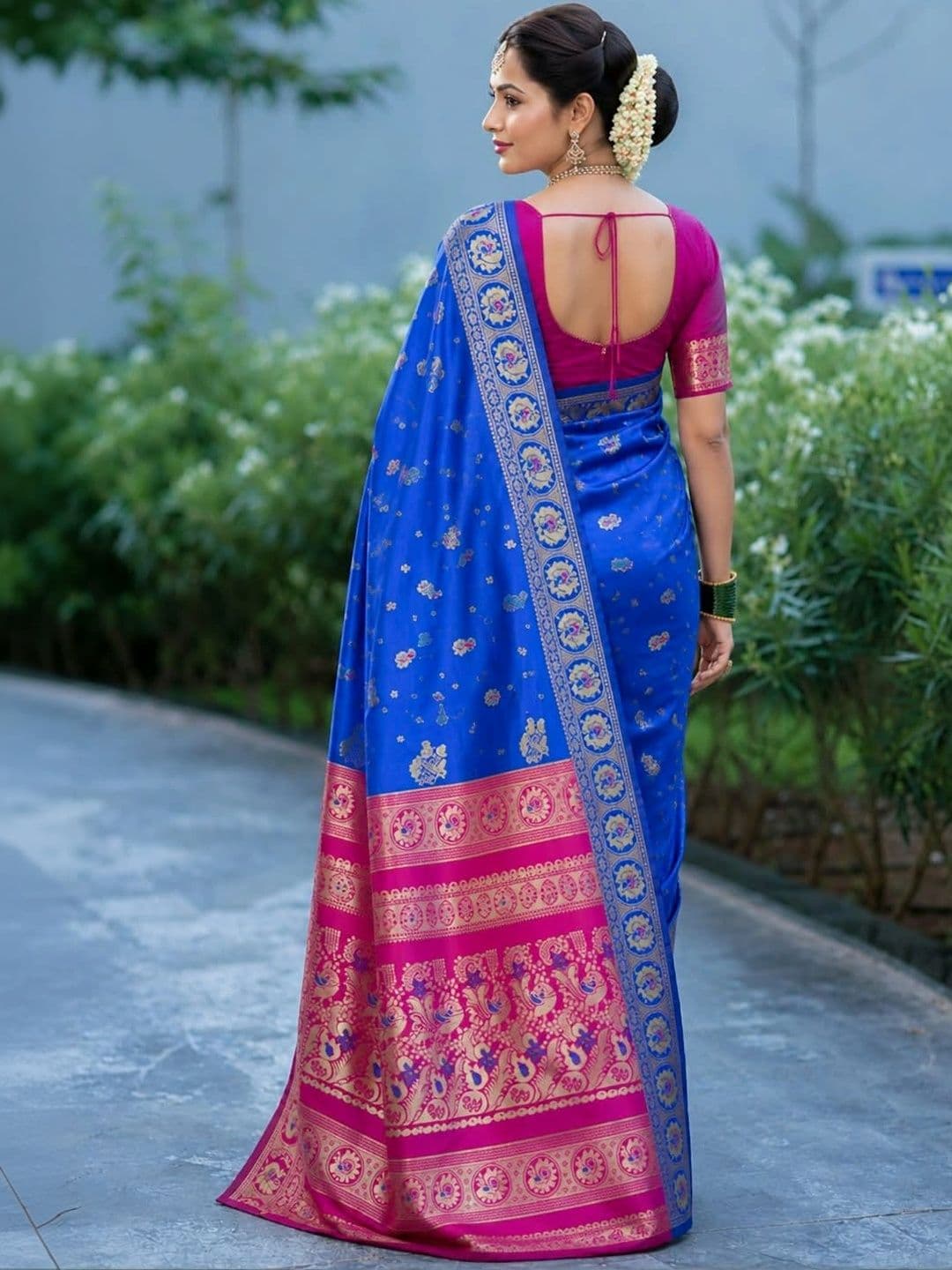 Moda Rapido Woven Design Zari Art Silk Designer Banarasi Saree thumbnail 3