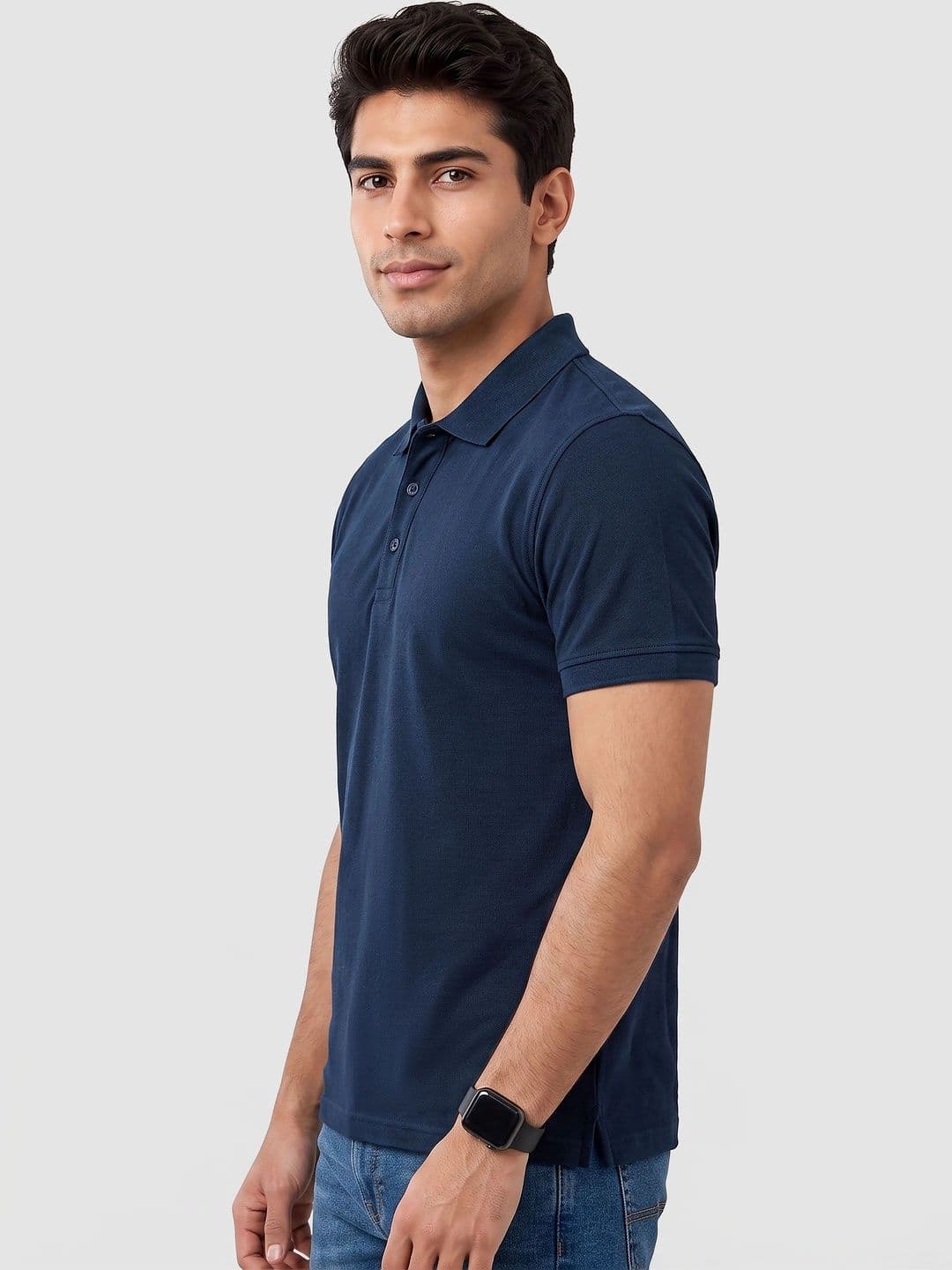 Beyoung Polo Collar Short Sleeves Cotton T-shirt thumbnail 4