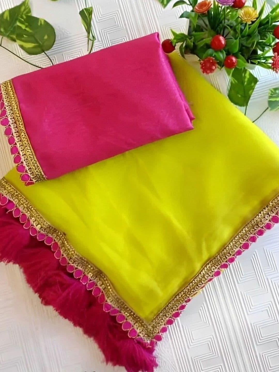 RENBRIZA Poly Georgette Saree thumbnail 4