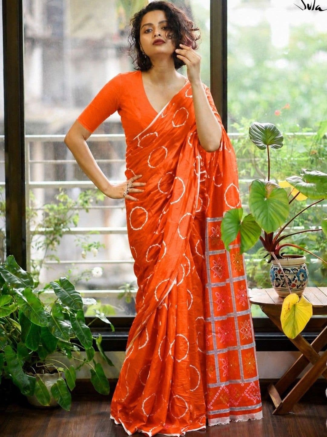 Lovwear Ethnic Motifs Pure Cotton Handloom Ikat Saree thumbnail 2