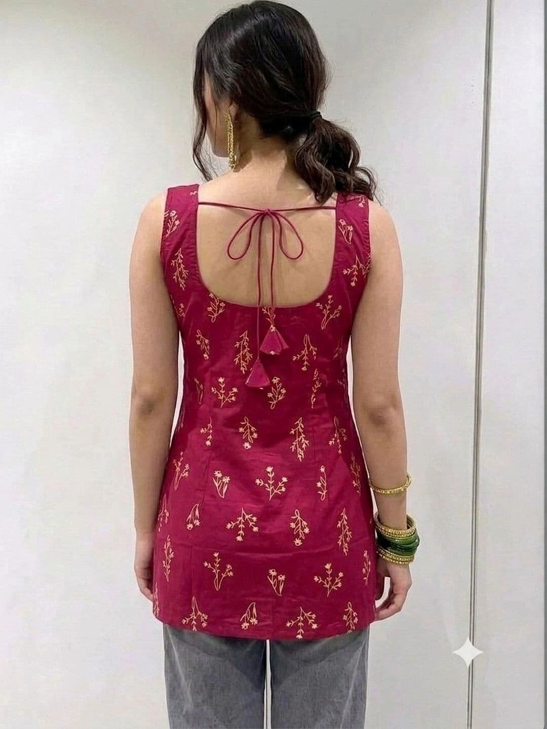 Sangria Women Ethnic Motifs Printed Kurta thumbnail 2