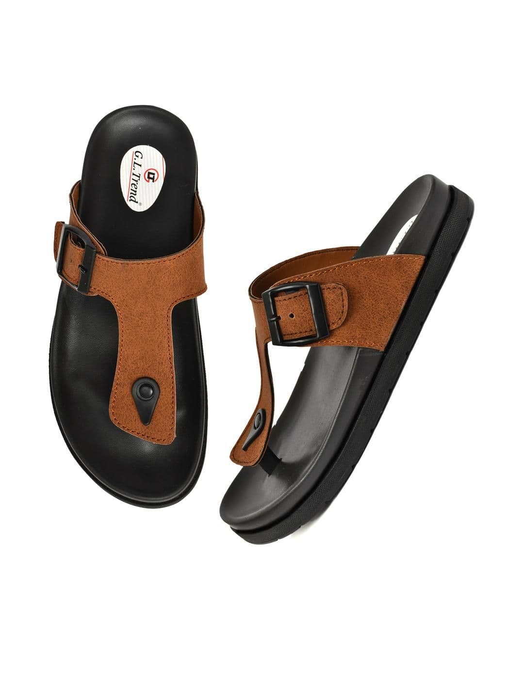G L Trend Tan Leather Sandals thumbnail 2