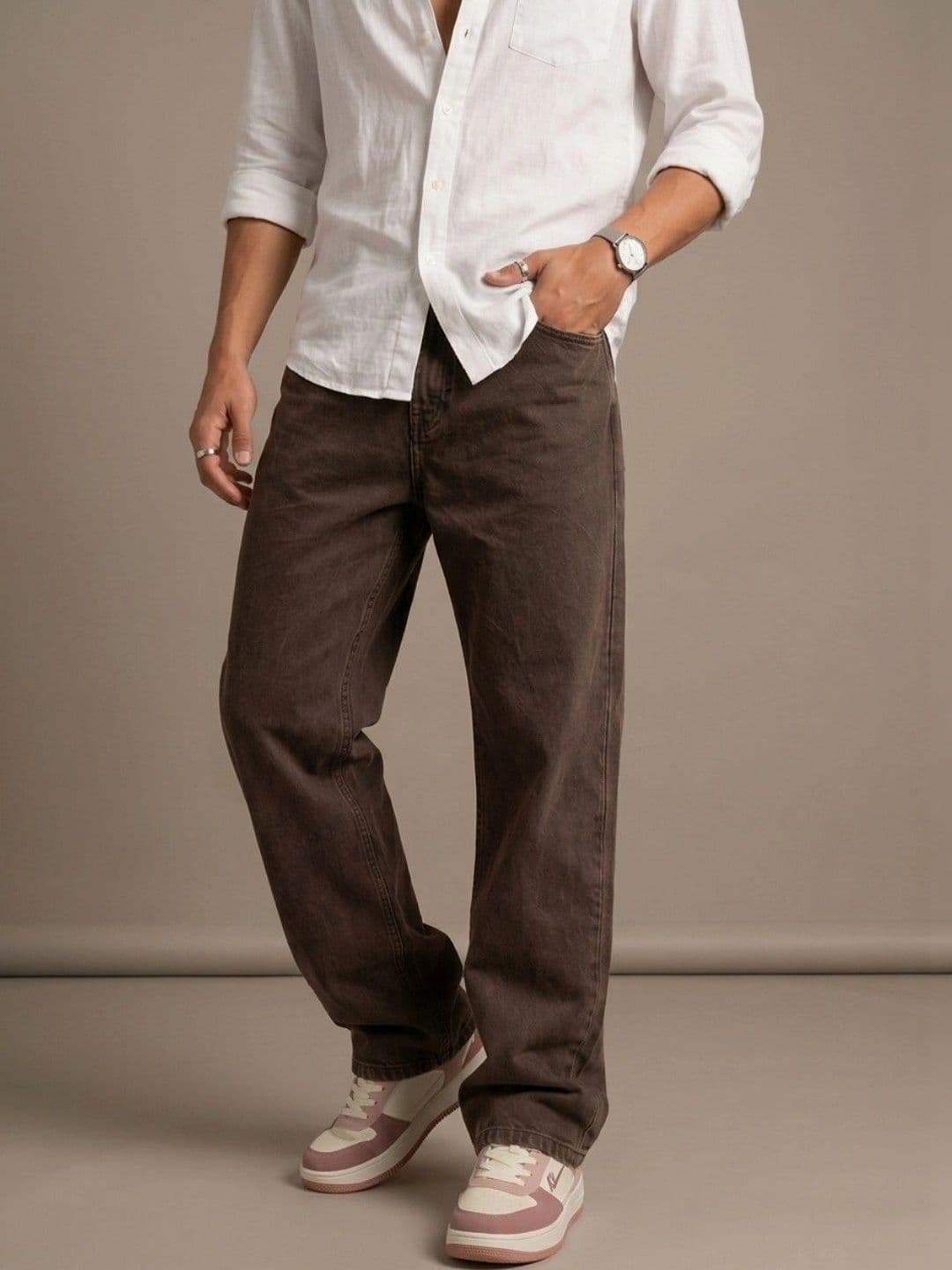R.Code by The Roadster Life Co. Men Classic Regular Fit Mid-Rise Stretchable Jeans - view 1