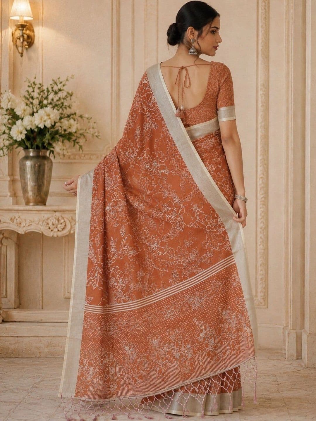 Moda Rapido Linen Blend Bhagalpuri Saree thumbnail 3