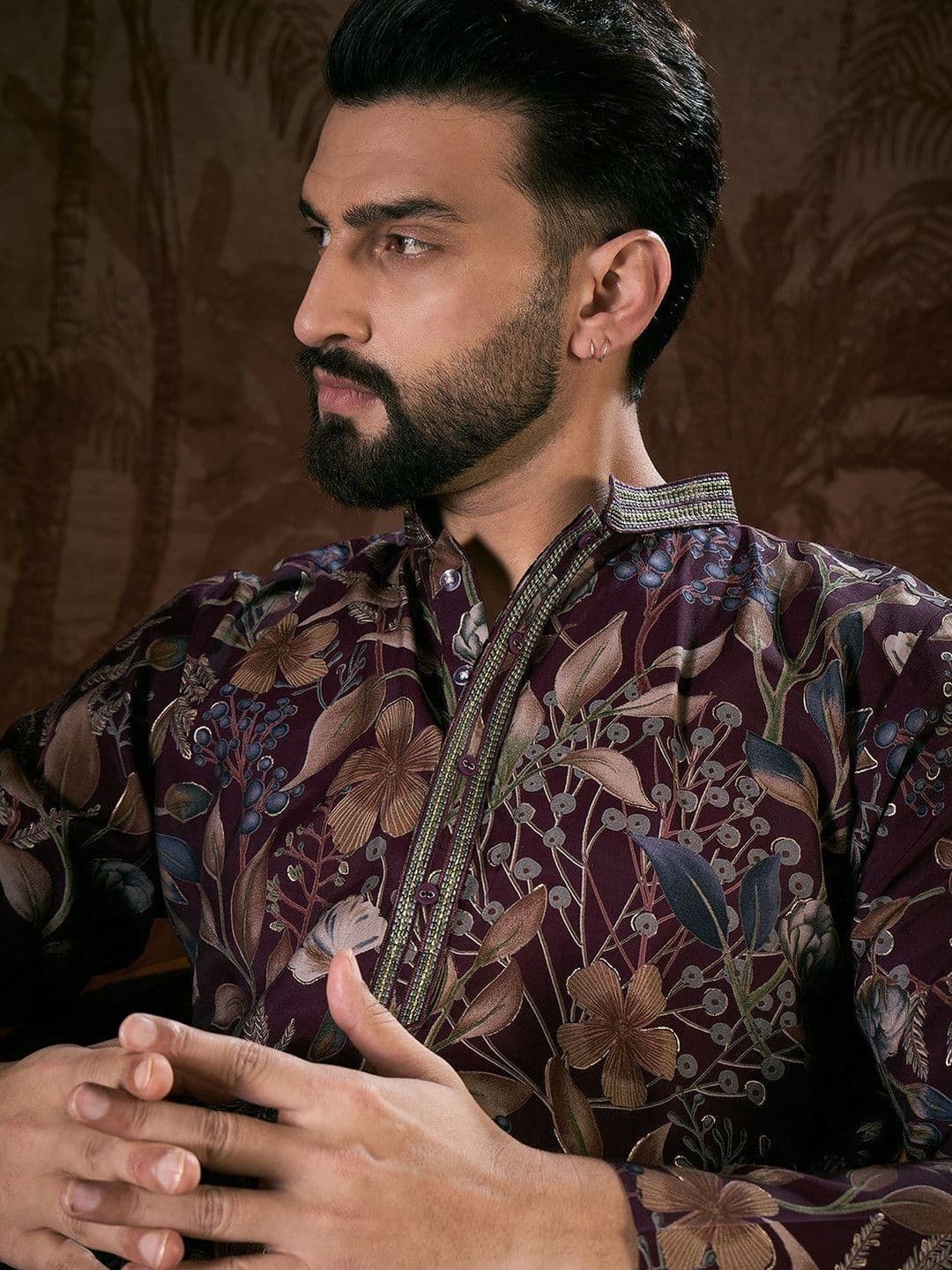 Ethnic Bay Men Floral Printed Kurta thumbnail 4