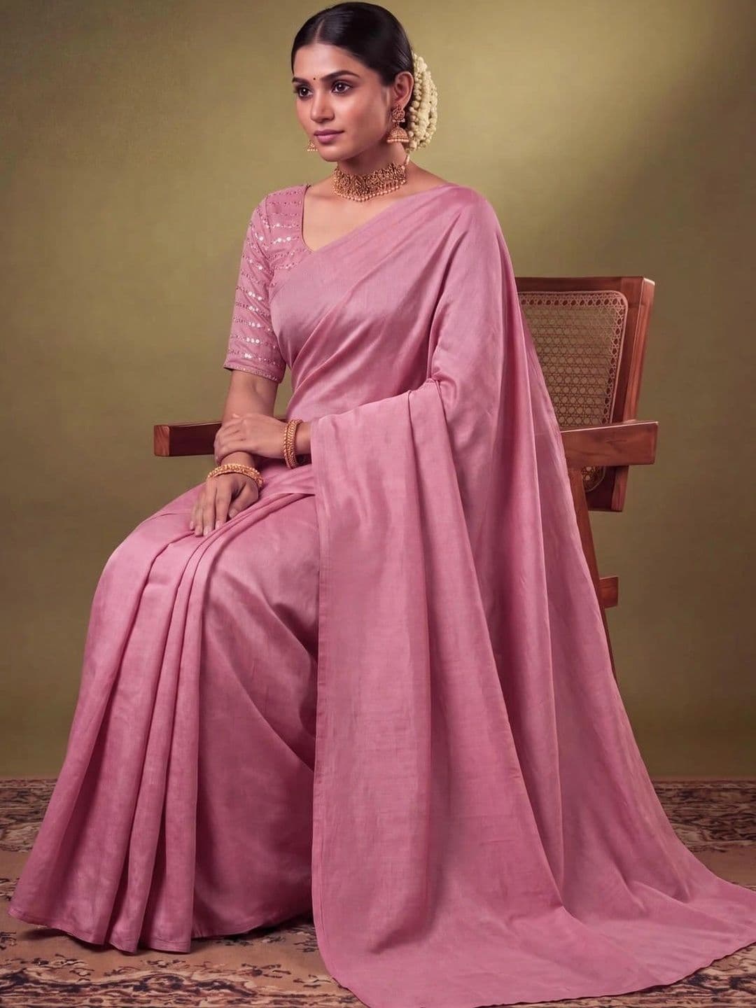 SAMANTHA Poly Georgette Saree thumbnail 3
