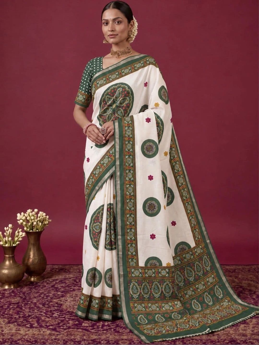 SAMANTHA Paisley Zari Silk Blend Saree - view 1