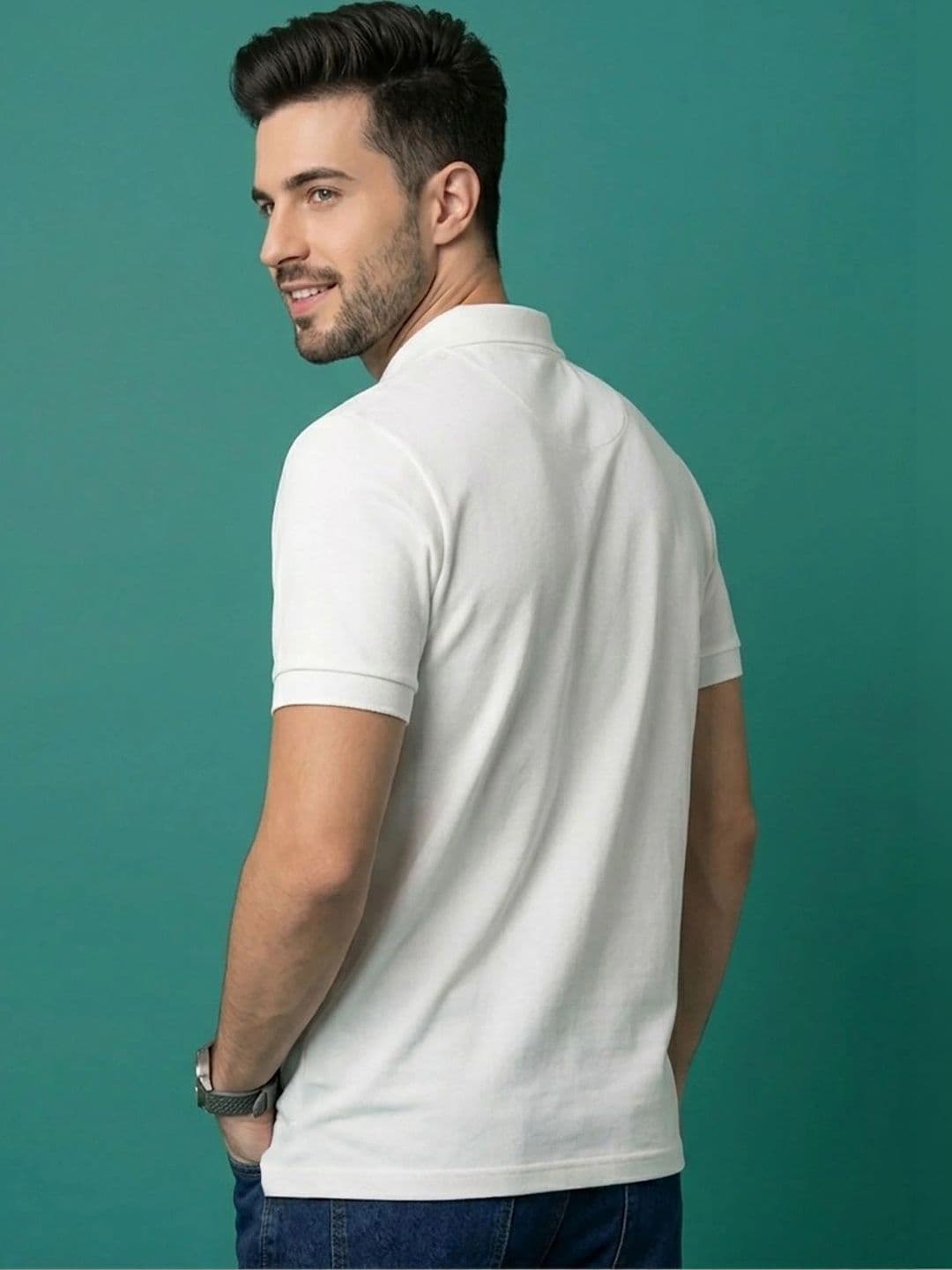 HERE&NOW Men Polo Collar T-shirt thumbnail 4
