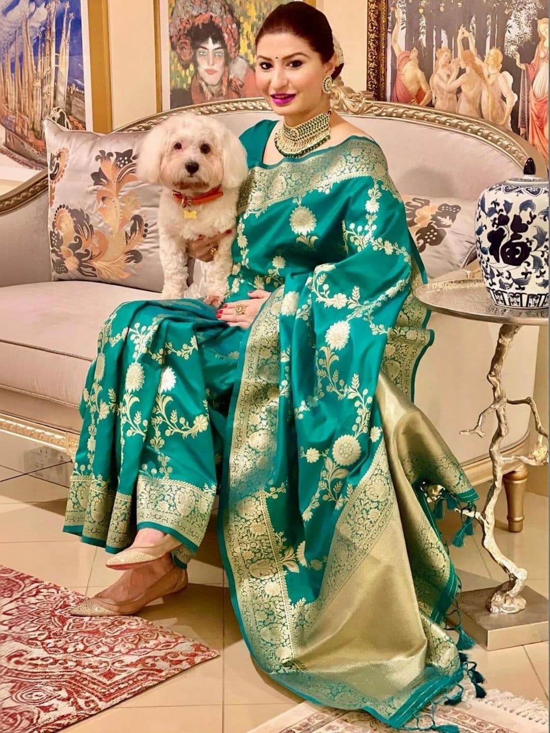 VS MALL Woven Design Zari Banarasi Saree thumbnail 5