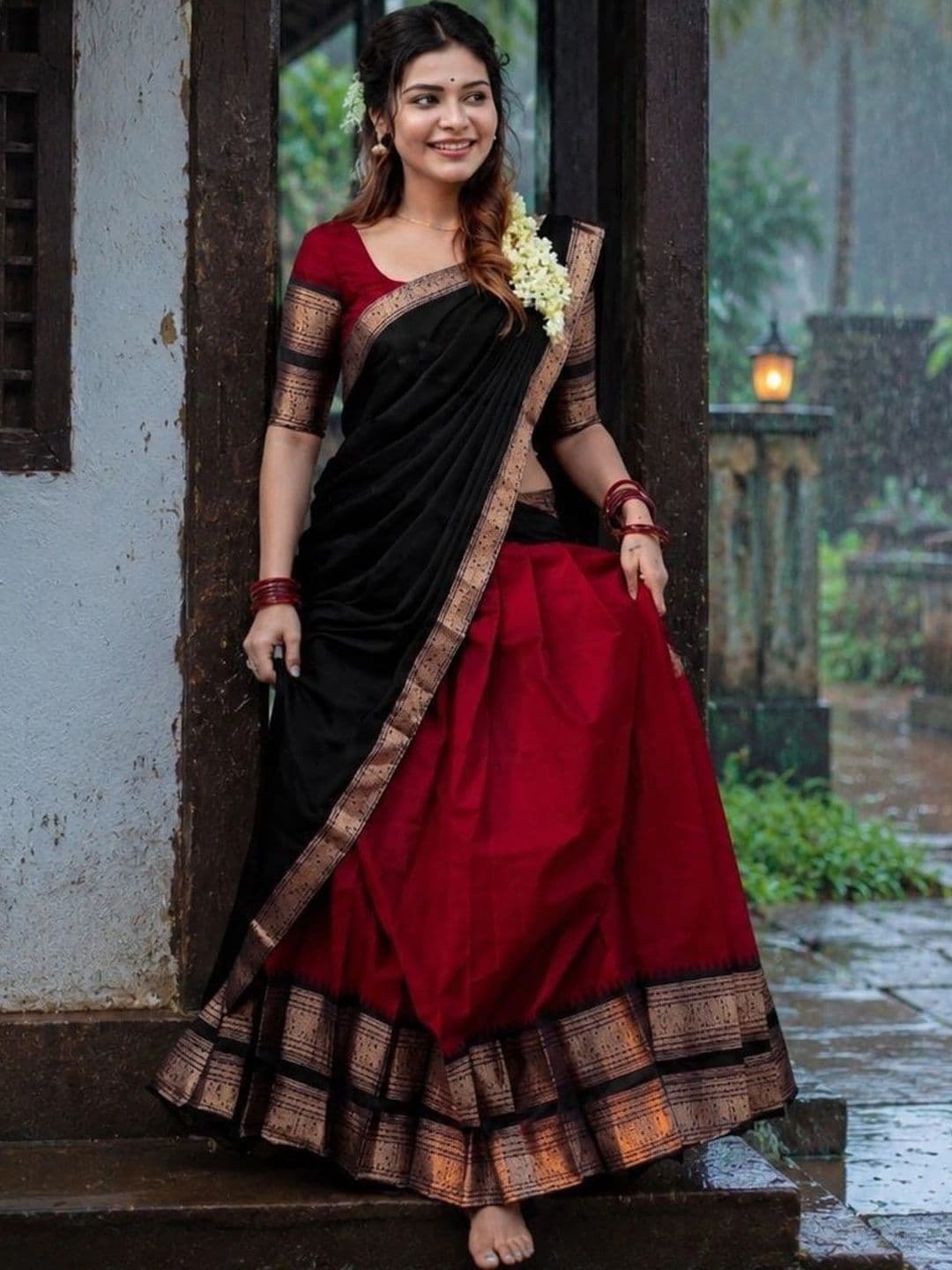 JIVUBA Ready to Wear Lehenga & Unstitched Blouse With Dupatta thumbnail 4