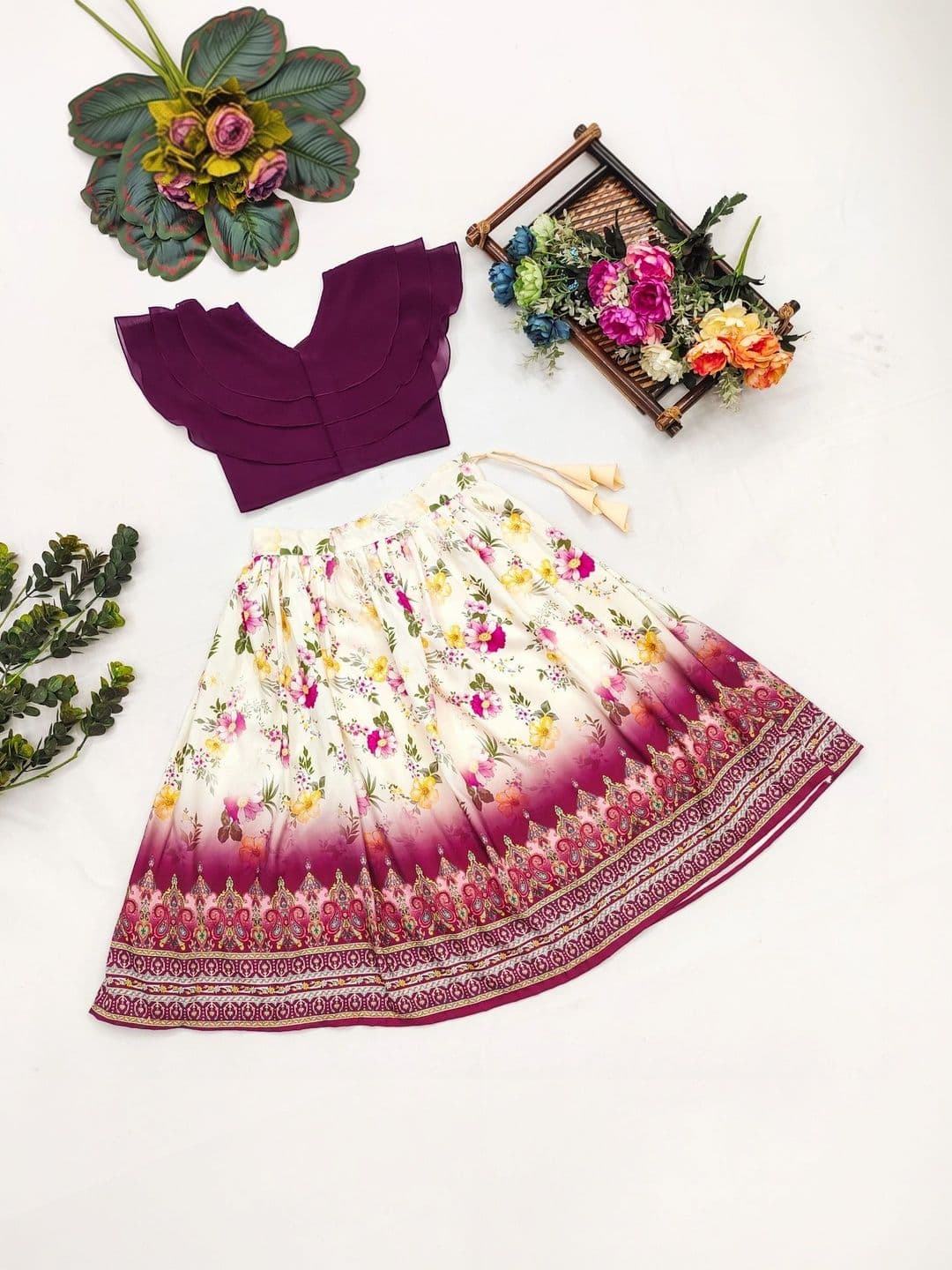 Sangria Girls Ready to Wear Lehenga & thumbnail 4