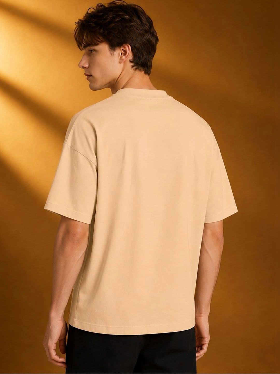 JUST ROAR Men Typography Printed Drop-Shoulder Sleeves T-shirt thumbnail 2