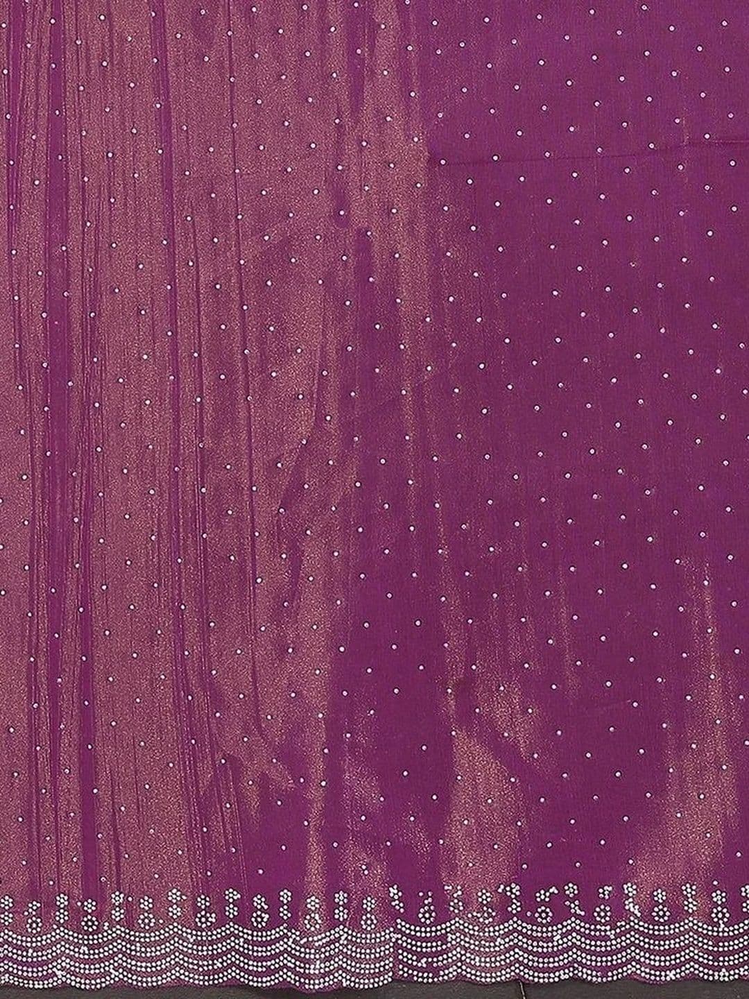 RENBRIZA Embellished Net Saree thumbnail 2