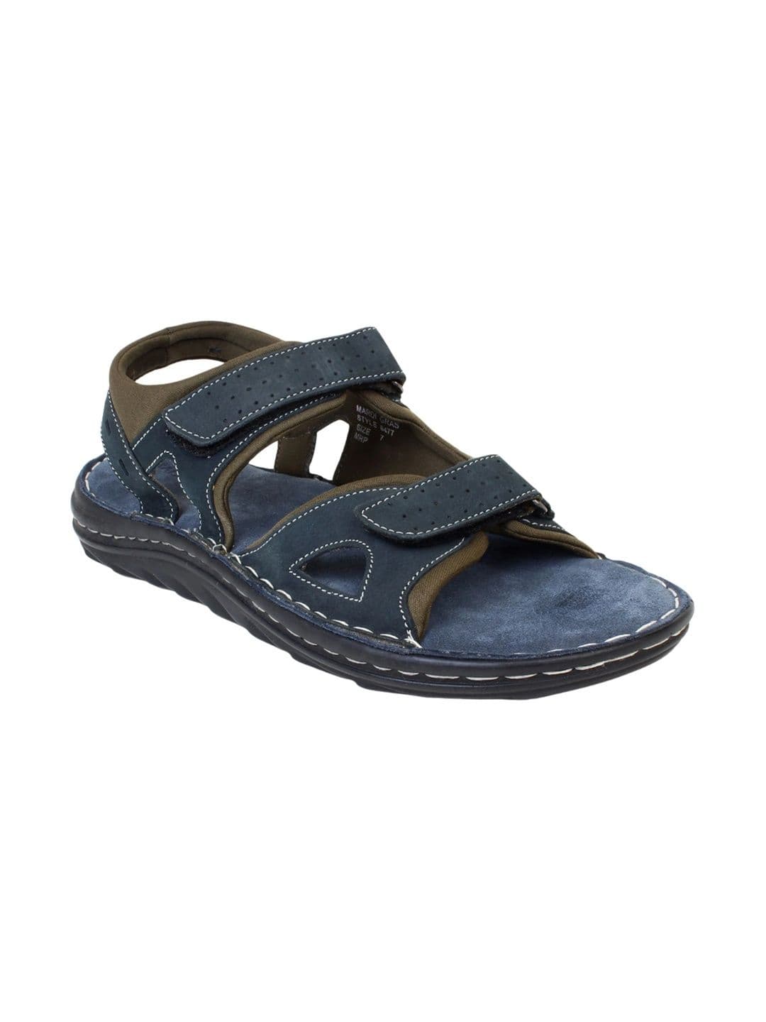 Mardi Gras Men Leather Comfort Sandals thumbnail 5