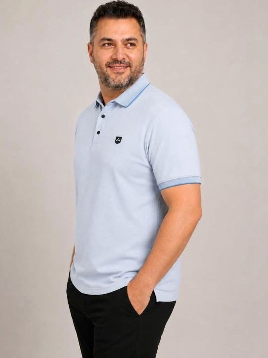 METRONAUT PLUS Men Brand Logo Polo Collar T-shirt thumbnail 3