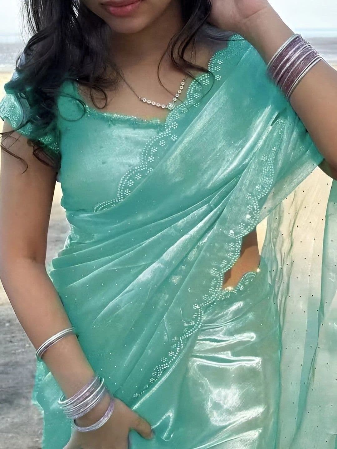 RENBRIZA Net Saree - view 1