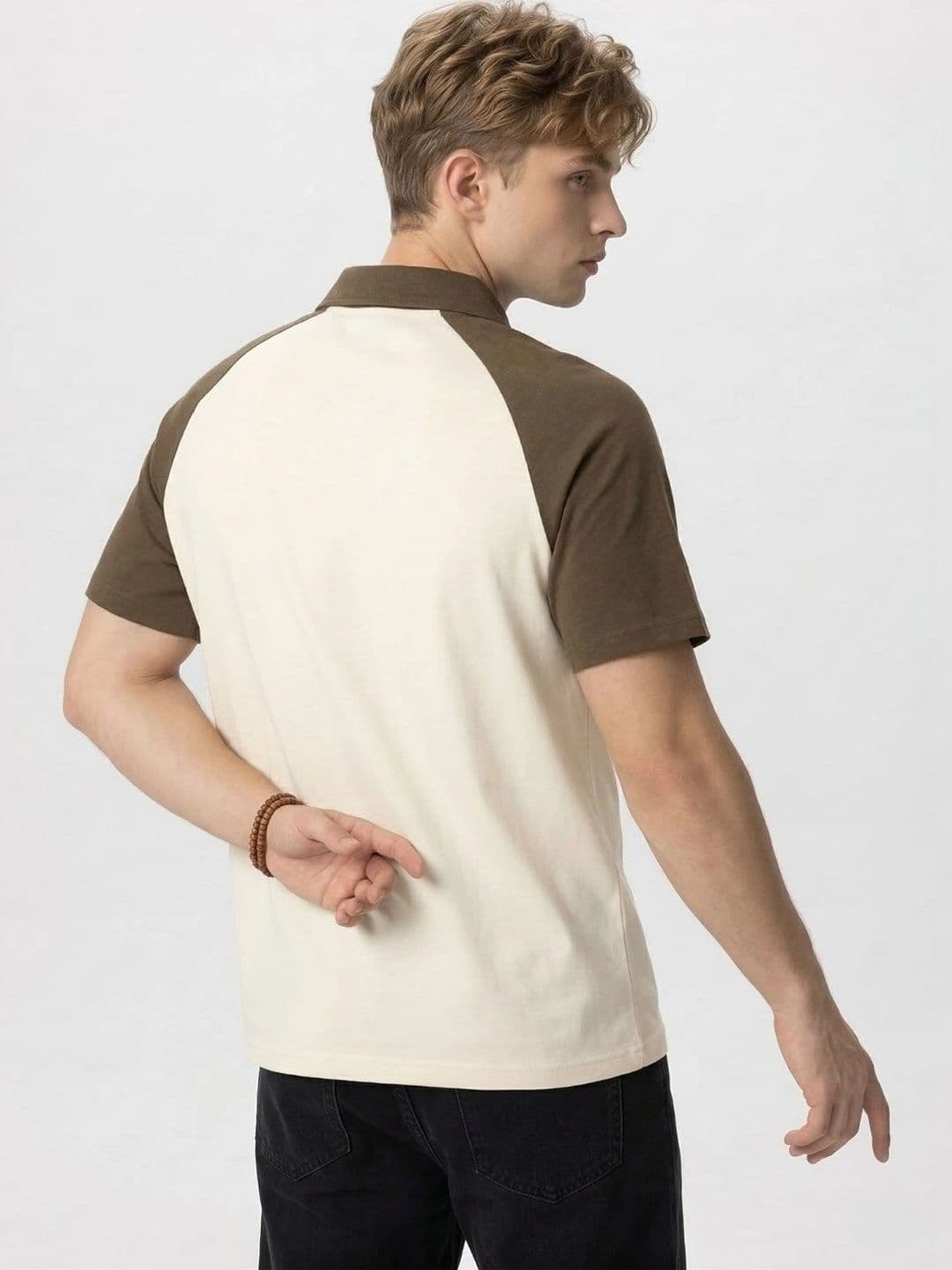 Kook N Keech Men Colourblocked Polo Collar T-shirt thumbnail 5