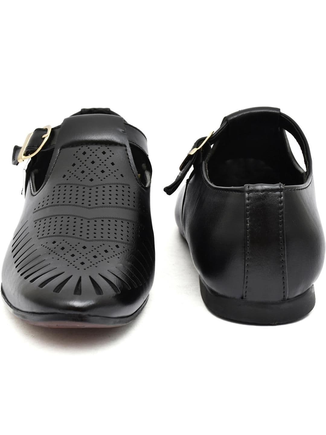 G L Trend Black Synthetic Leather Sandals thumbnail 4