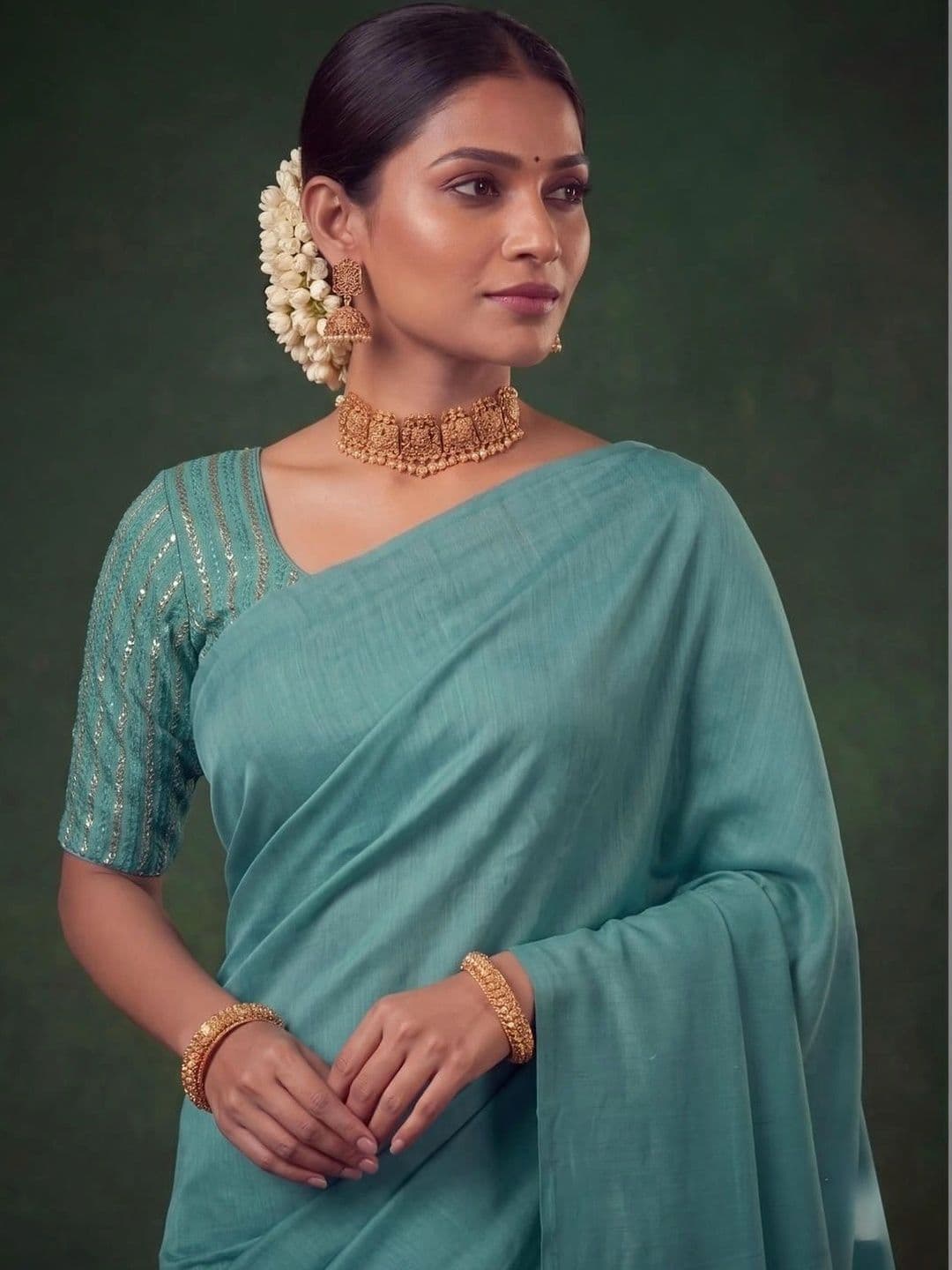 SAMANTHA Poly Georgette Saree thumbnail 4