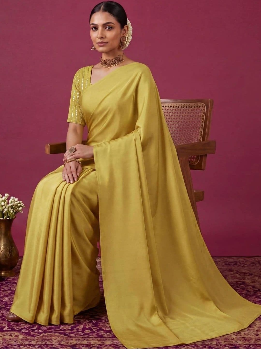 SAMANTHA Poly Georgette Saree thumbnail 3