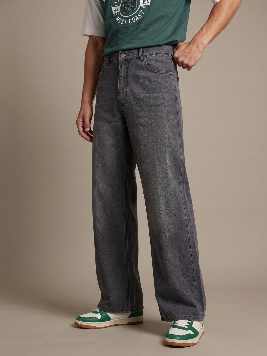 glitchez Men Bootcut Mid-Rise Light Fade Jeans - view 1