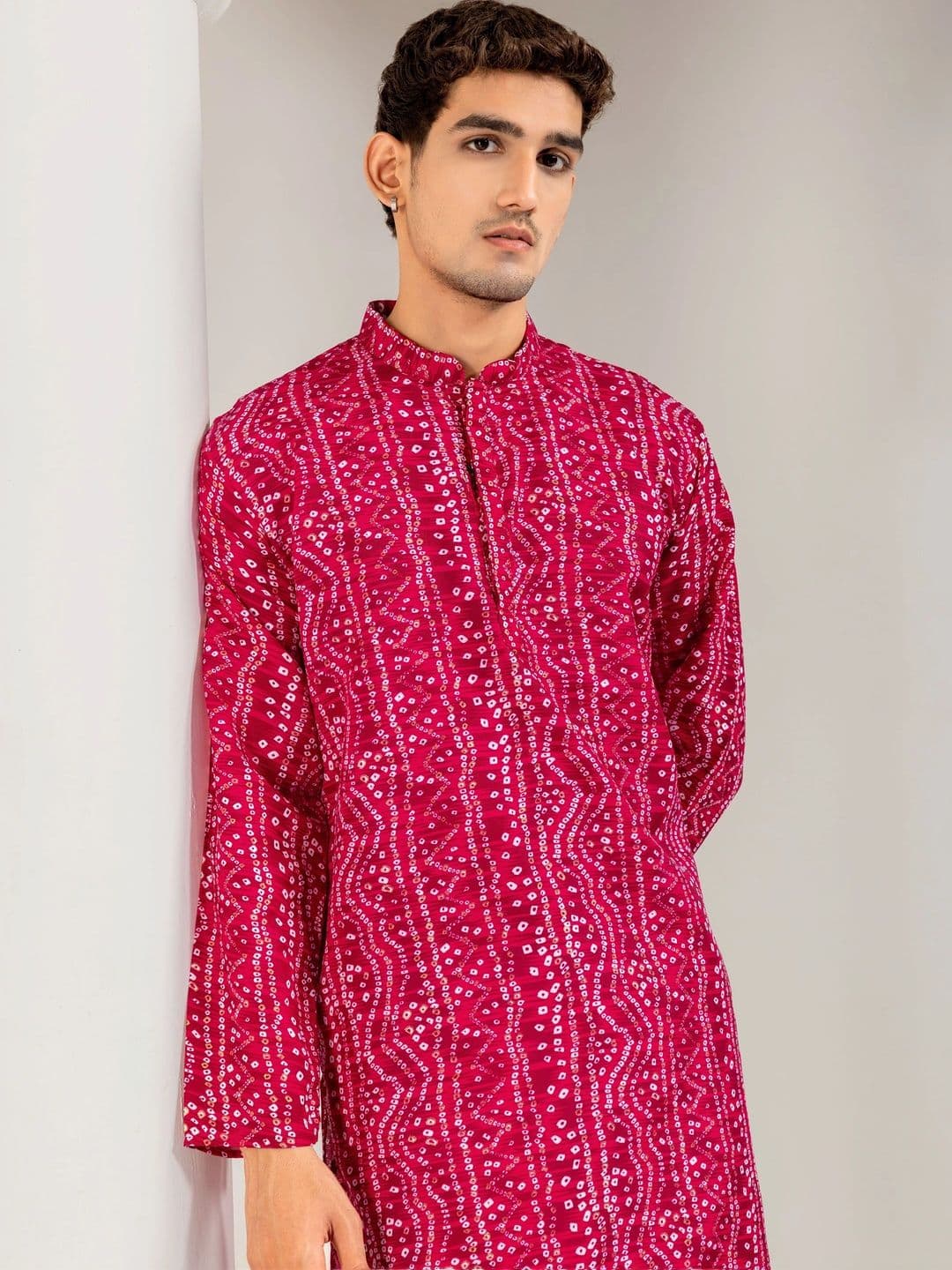 ADHIRAJAN Men Ethnic Motifs Printed Kurta thumbnail 6