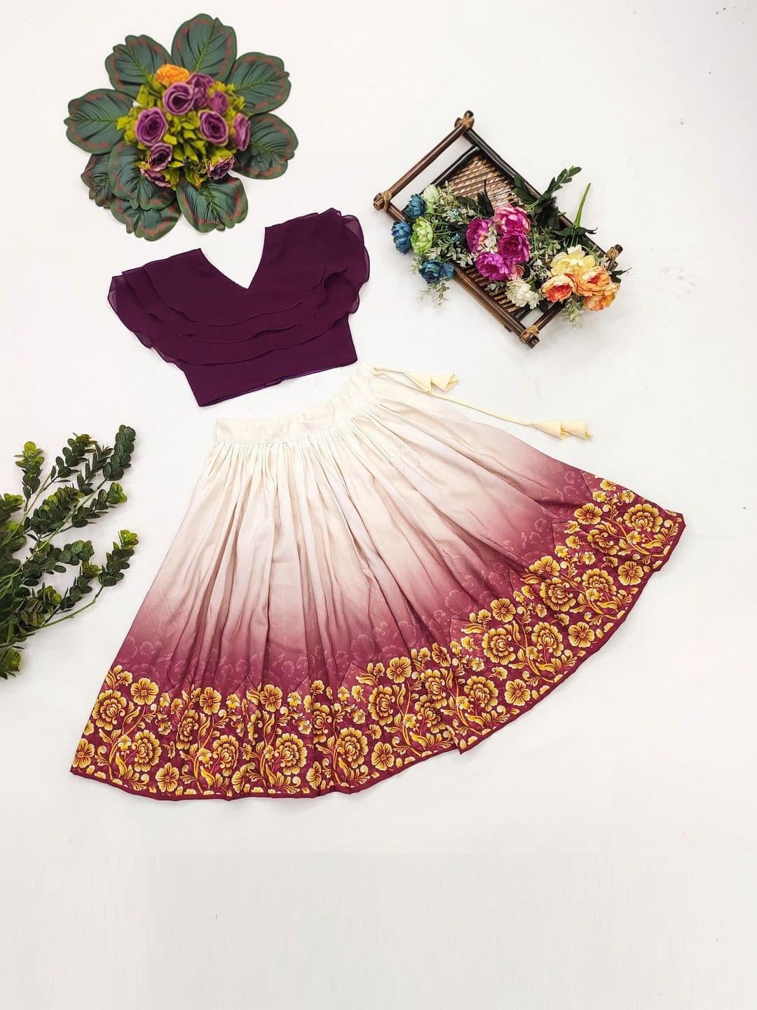 Sangria Girls Ready to Wear Lehenga & thumbnail 5