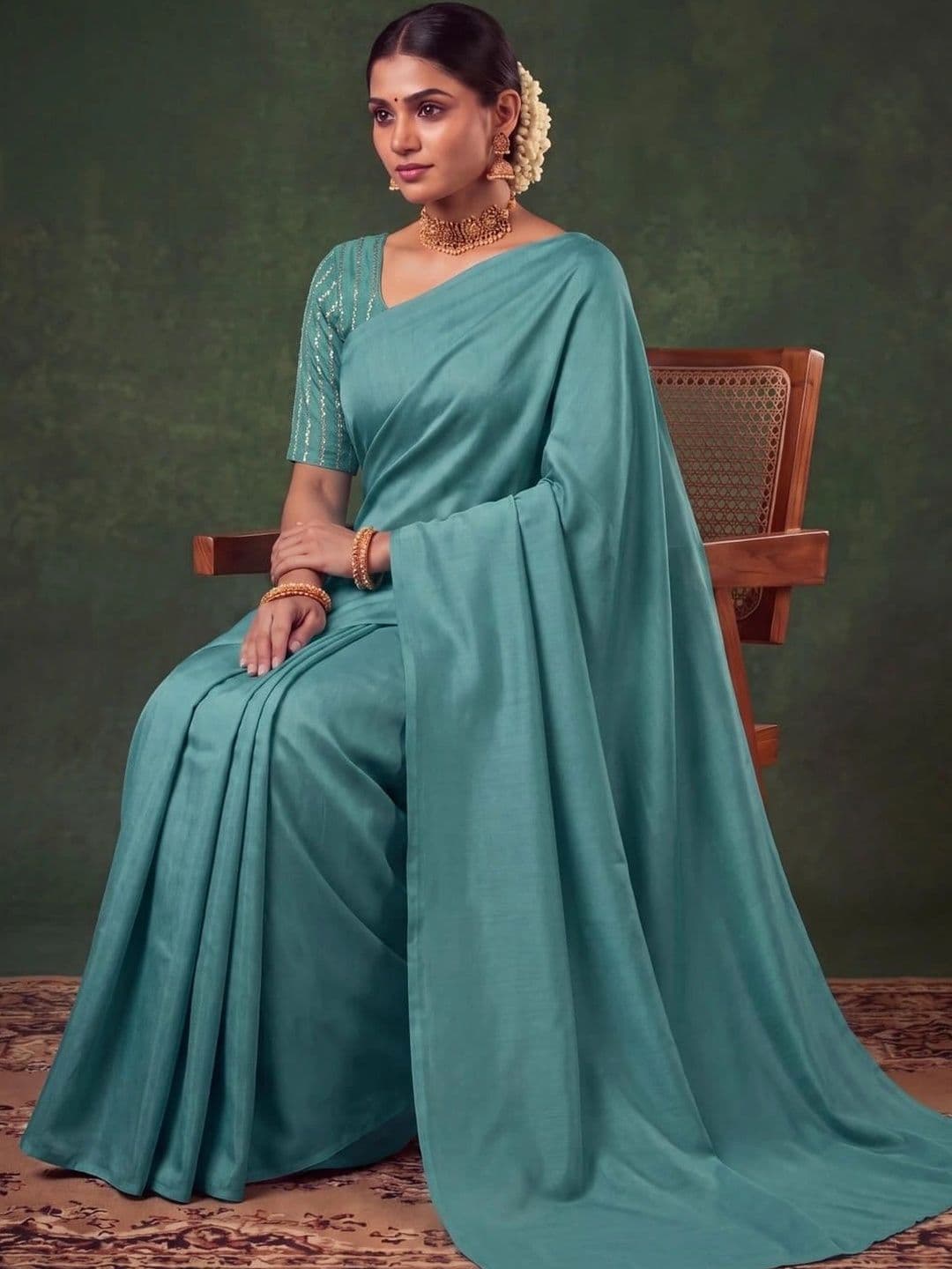 SAMANTHA Poly Georgette Saree thumbnail 7