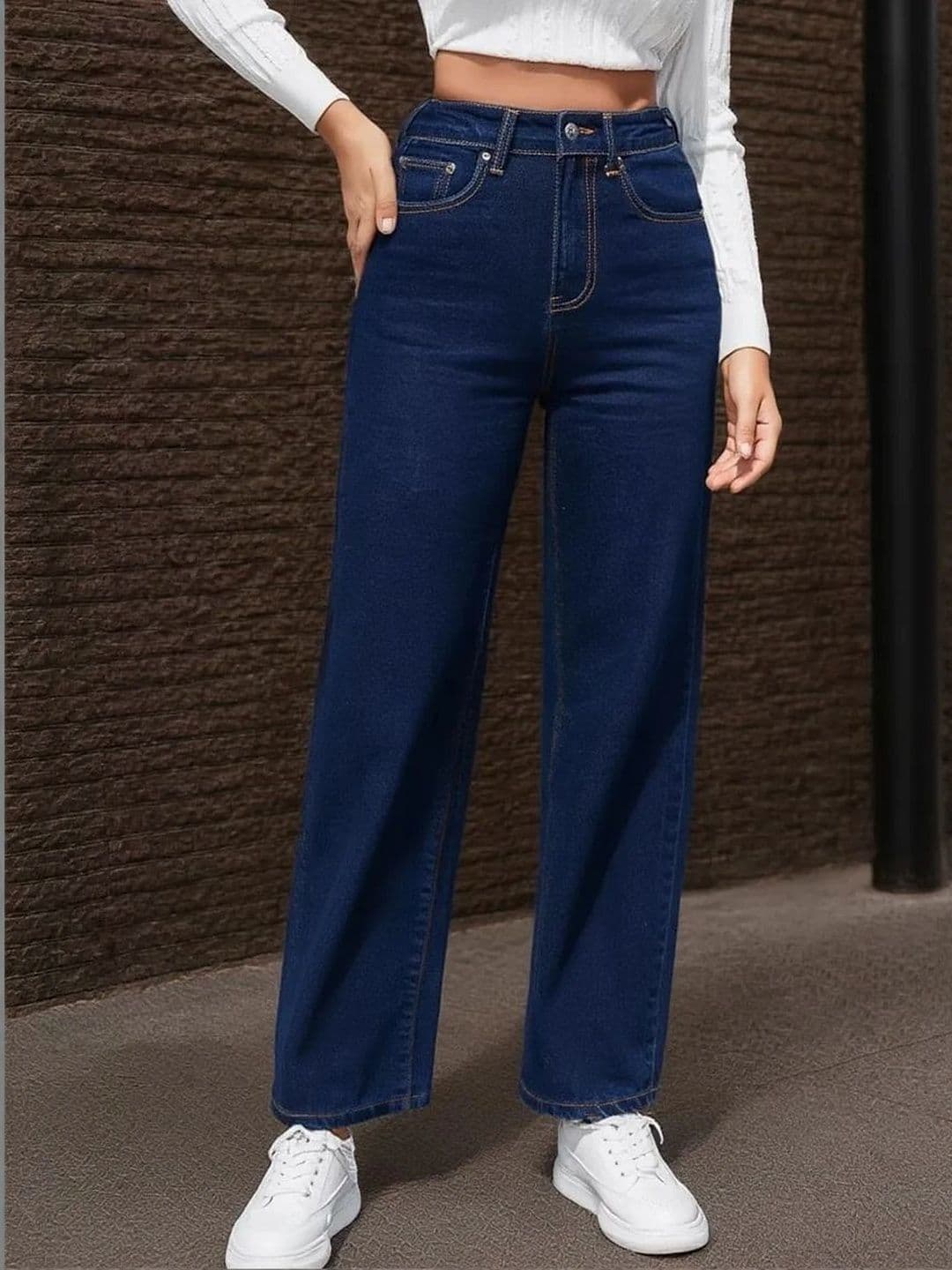 The Roadster Lifestyle Co Women No Fade Clean Look Straight Fit Jeans thumbnail 4