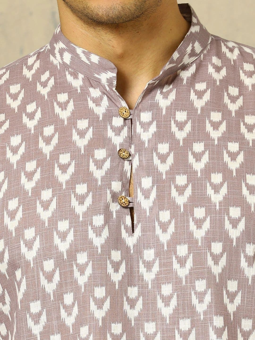 Navibhu Printed Pure Cotton Mandarin Collar Short Kurta thumbnail 4
