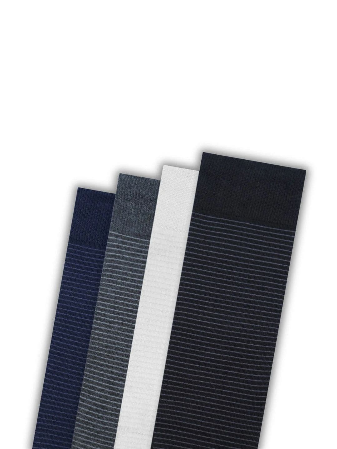 SocksXpress Formal Striped Men Crew Socks Pack of 4 thumbnail 3