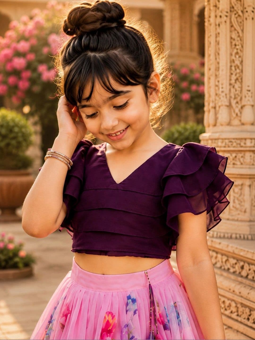 Sangria Girls Ready to Wear Lehenga & thumbnail 4