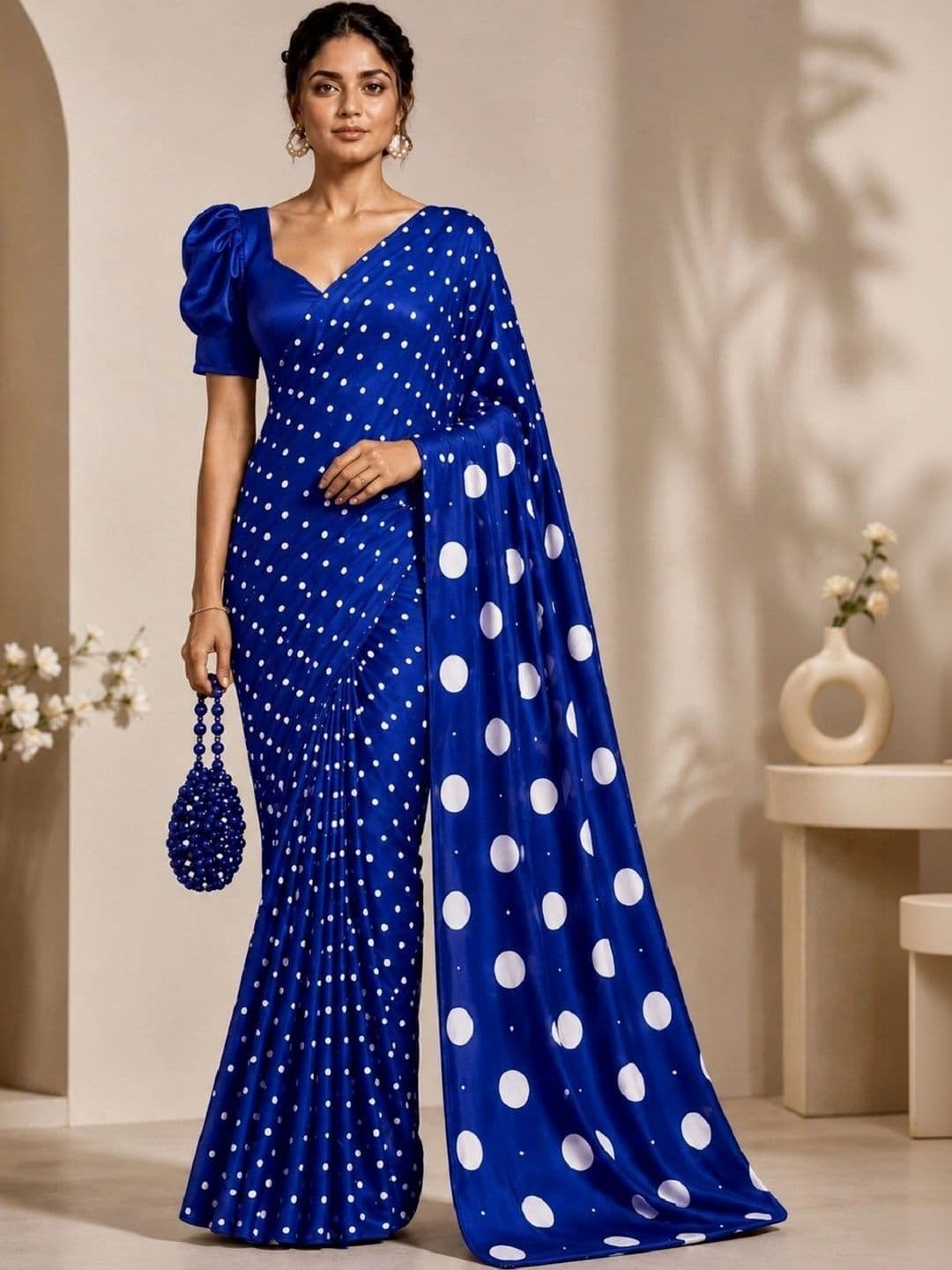 FABBRITY Polka Dot Designer Saree - view 1