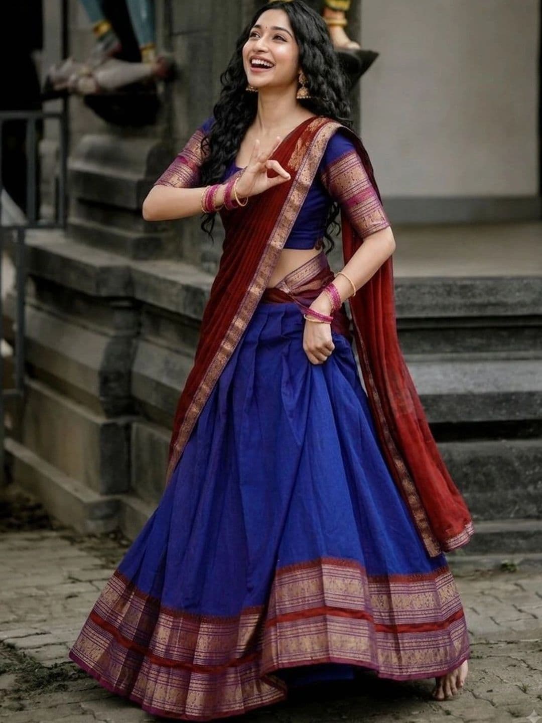 JIVUBA Ready to Wear Lehenga & Unstitched Blouse With Dupatta thumbnail 7