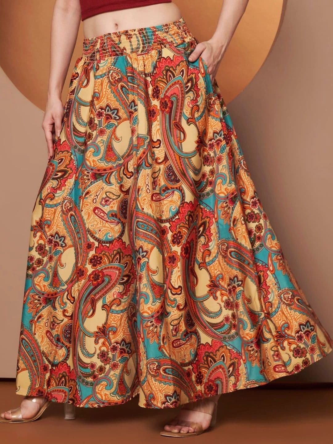 CORSICA Women Paisley Printed Ethnic Palazzos thumbnail 2