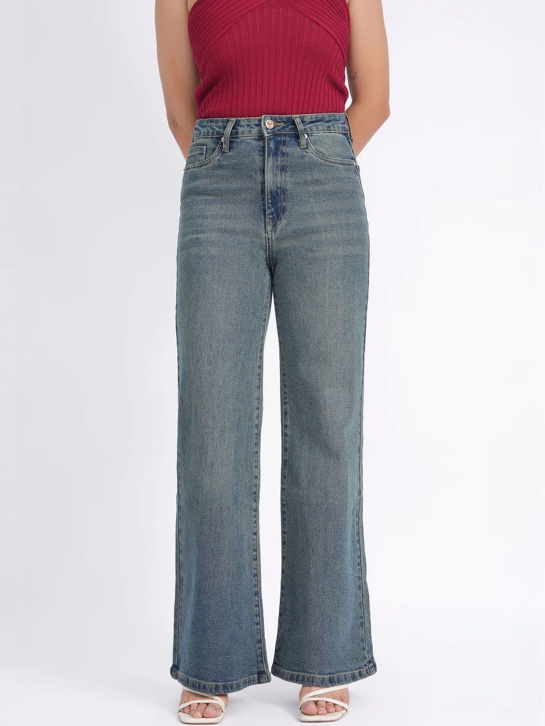 Defrost Jeans Women Wide Leg High-Rise Stretchable Jeans - view 1