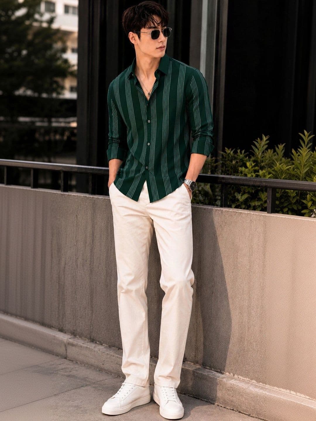 ROLLISTEAR Men Modern Striped Casual Shirt thumbnail 2