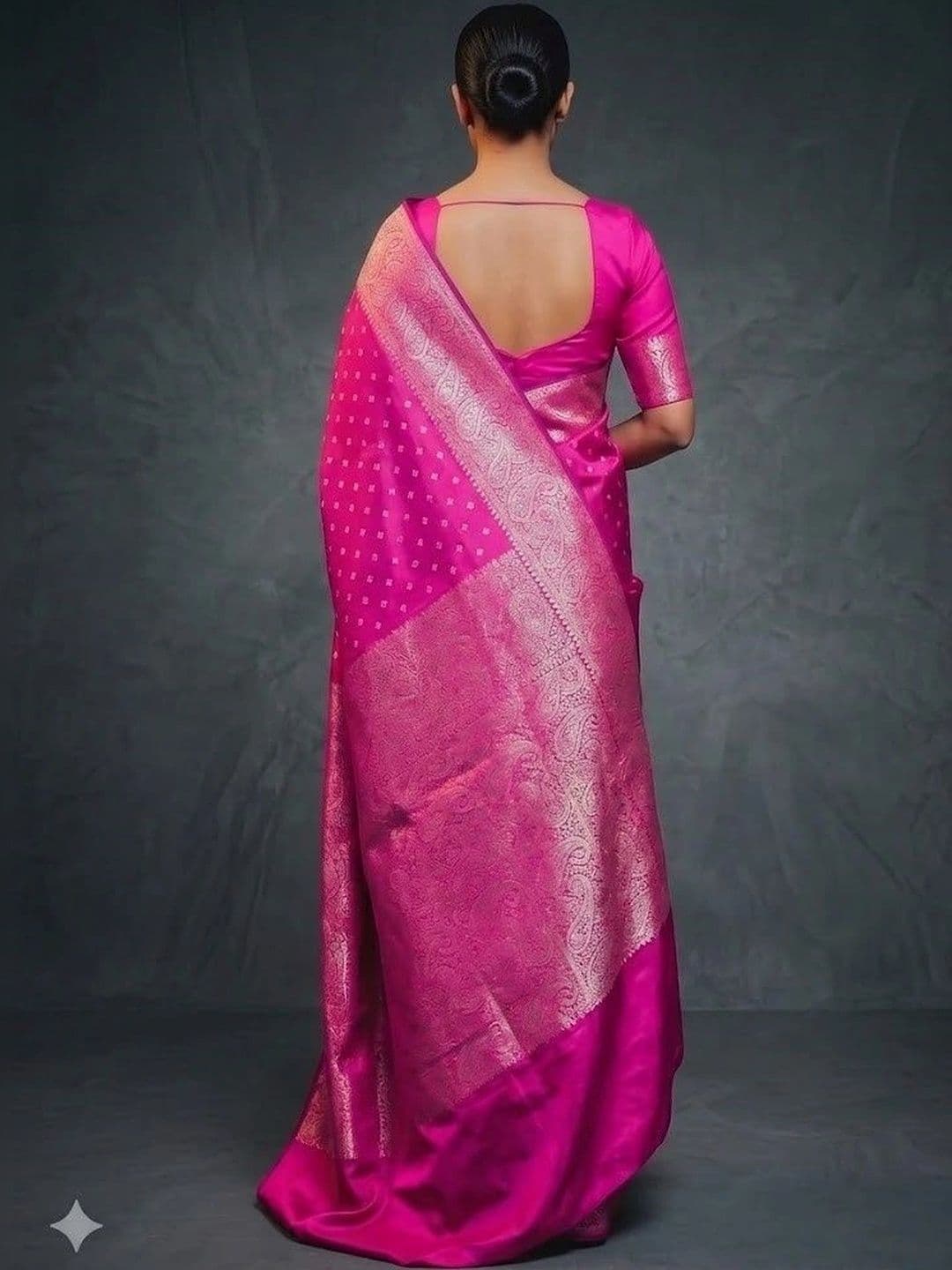 THE AQUARIUS Woven Design Zari Art Silk Banarasi Saree thumbnail 4